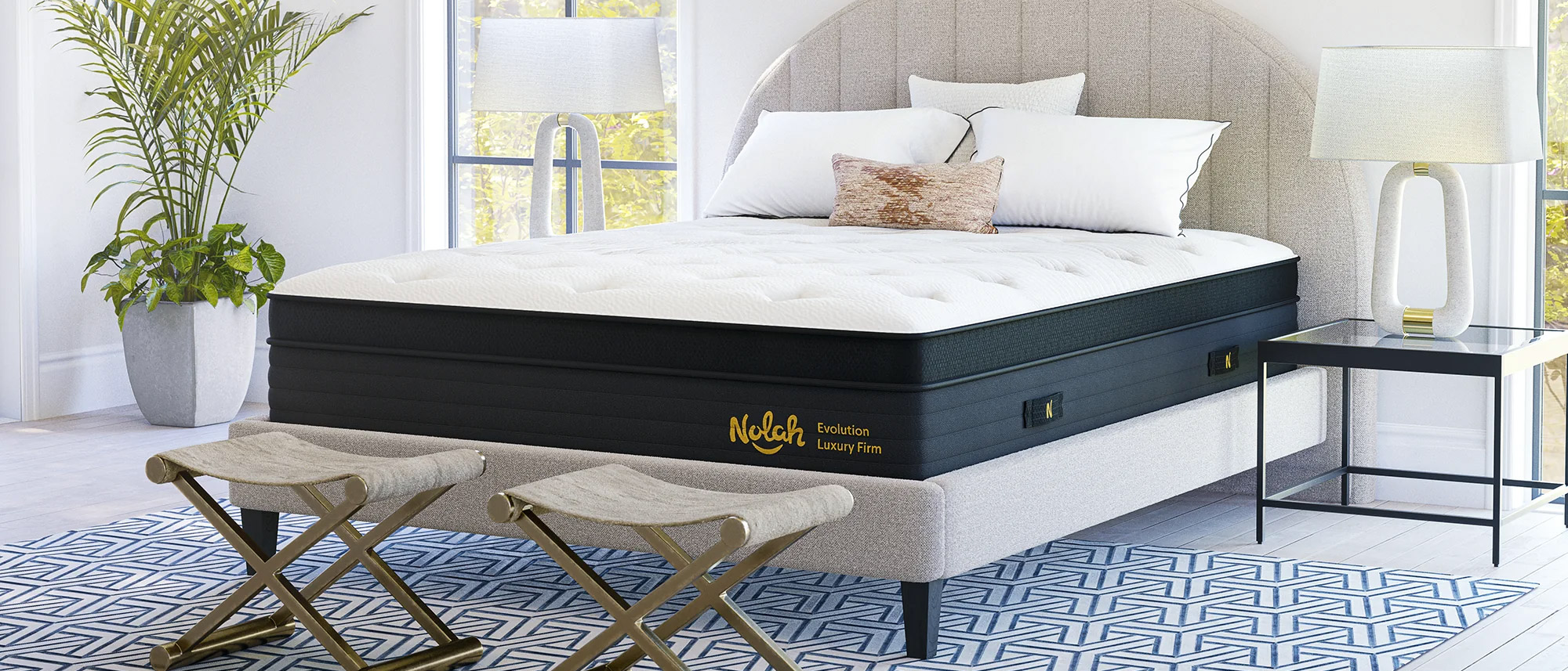 Nolah Evolution mattress on a bed in a bedroom