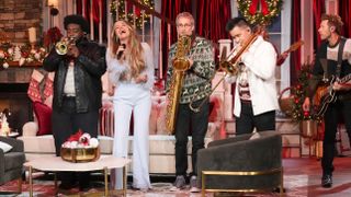 Carly Pearce singing on CMA Country Christmas