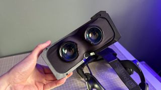 The Pimax Crystal Super with the Micro-OLED and QLED optical engines.