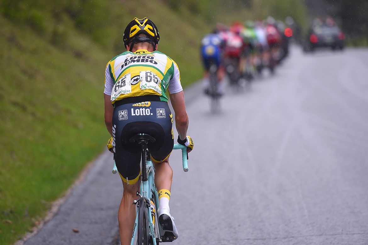 Wilco Kelderman (LottoNl-Jumbo) loses contact