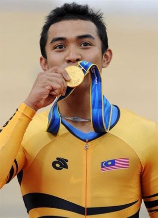Men's keirin gold medalist Azizulhasni Awang (Malaysia)
