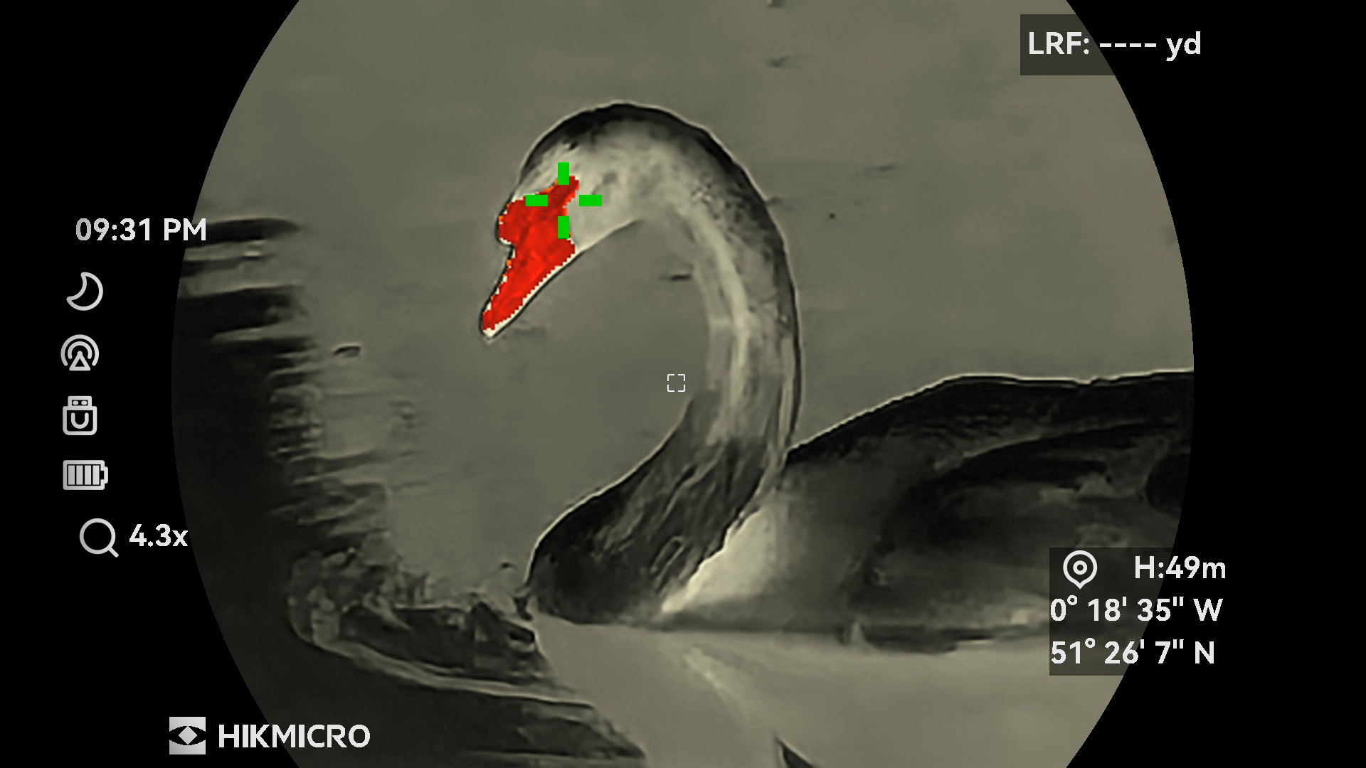 Images taken through a pair of HikMicro Habrok 4K HE25L binoculars