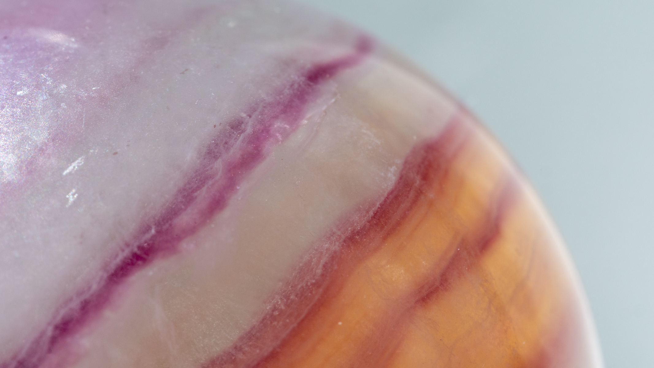 details on a fluorite sphere