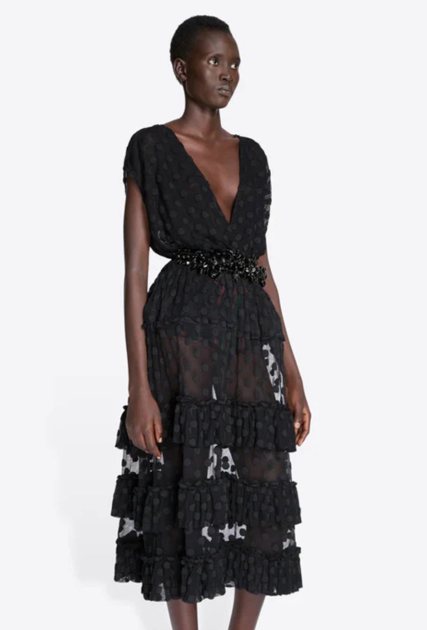 Dries Van Noten, Ruffled Mesh Dress