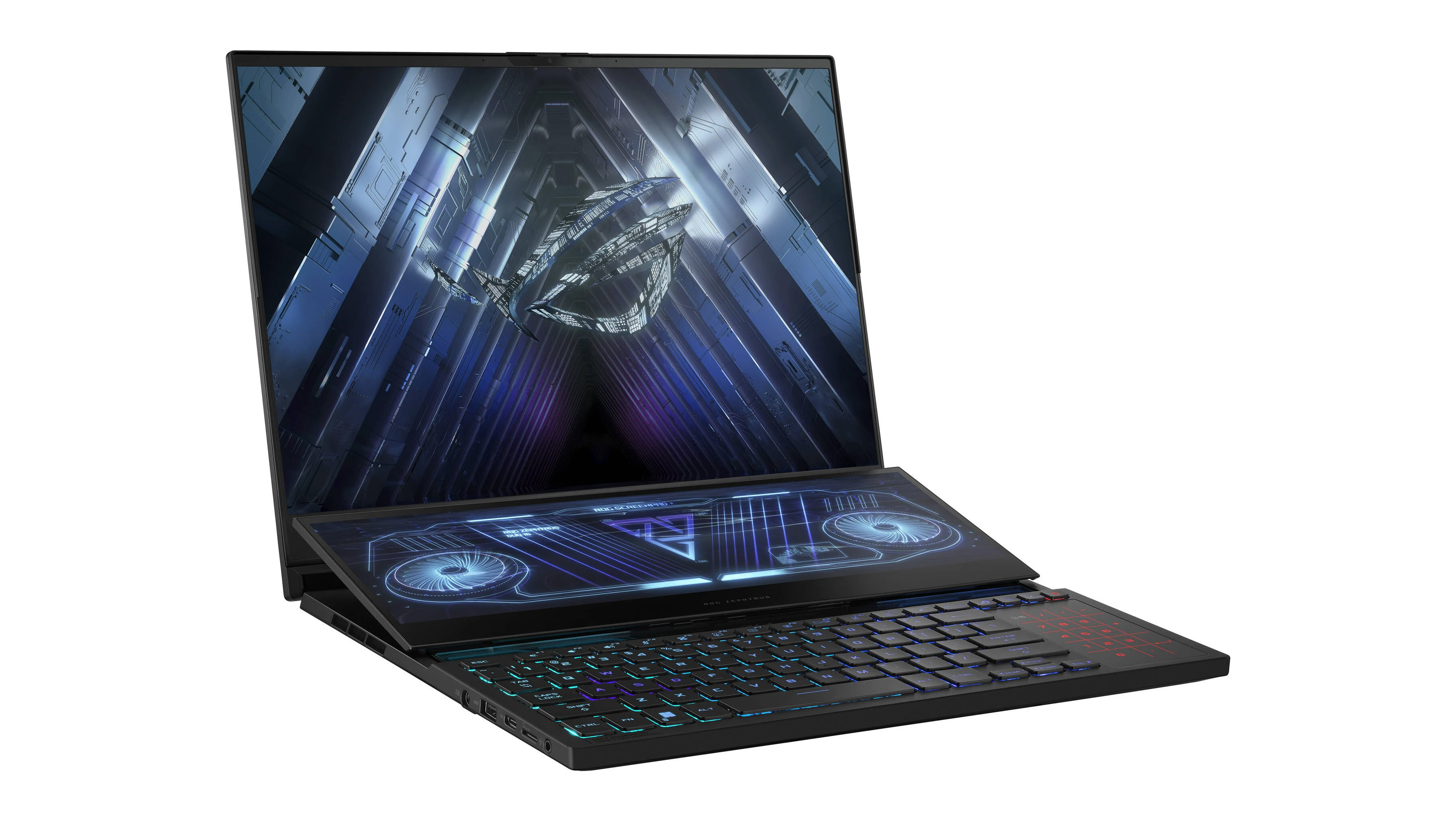Best gaming laptop Asus ROG Zephyrus Duo 16 against a white background
