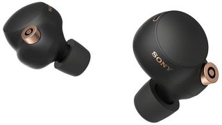 Sony WF-1000XM4 loose in black.