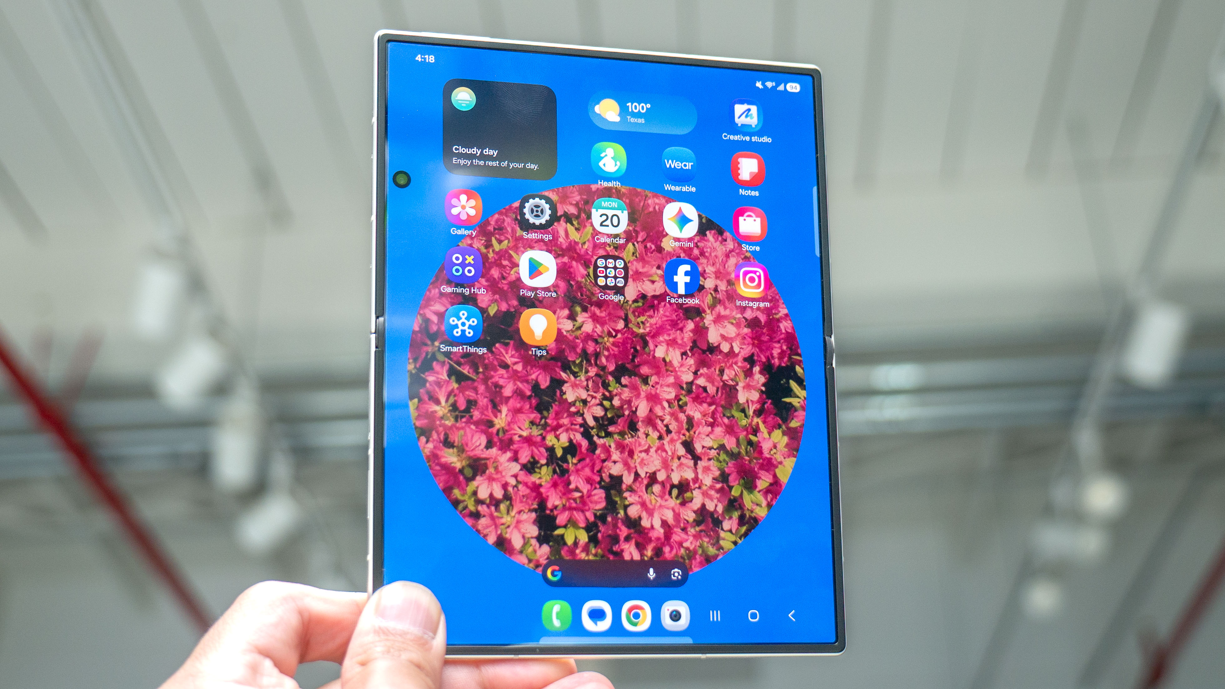 Galaxy Z Fold 8 shown in hand