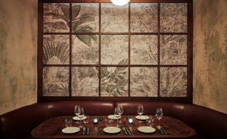 Interiors of Bar La Rampa Cuban restaurant in London's SoHo neighbourhood