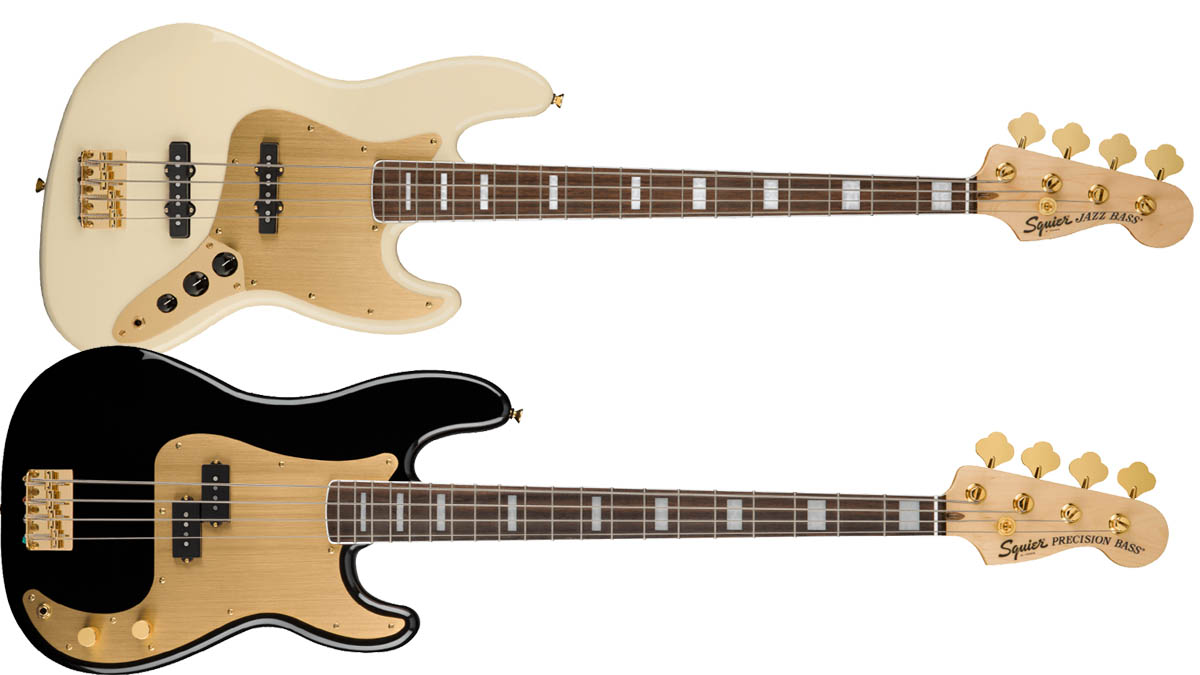Squier 40th Anniversary Gold Edition Vintage Precision and Jazz Bass review