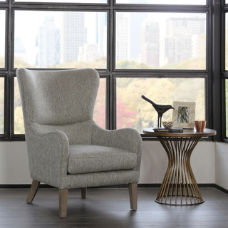 gray wingback accent chair