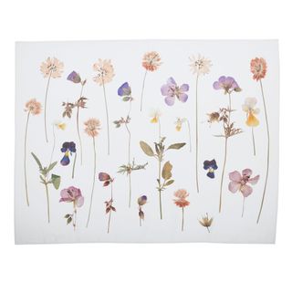 Floral white tapestry