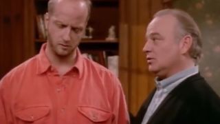 Chris Elliott on the left talking to Brian Doyle Murray on the right in Get A Life