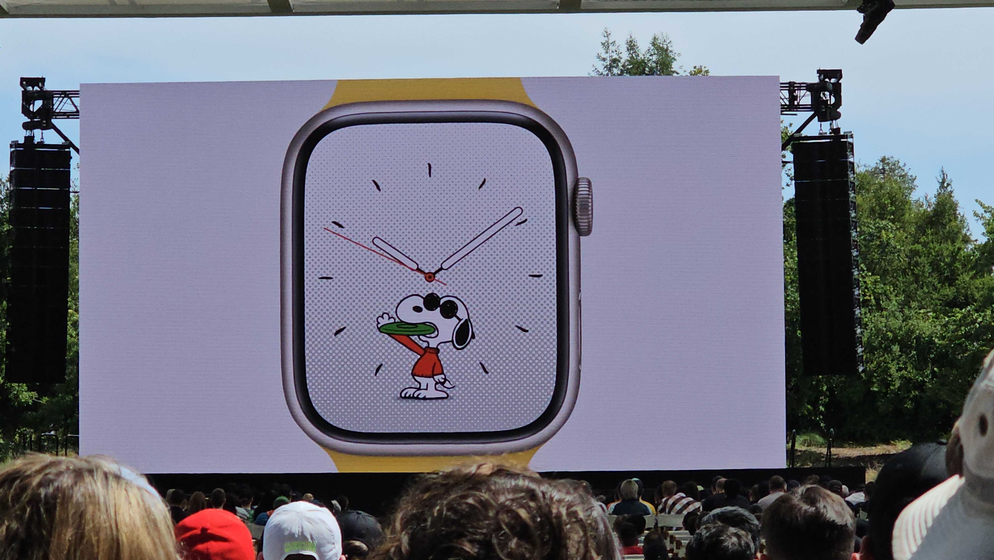 Snoopy Apple Watch face на WWDC 2023
