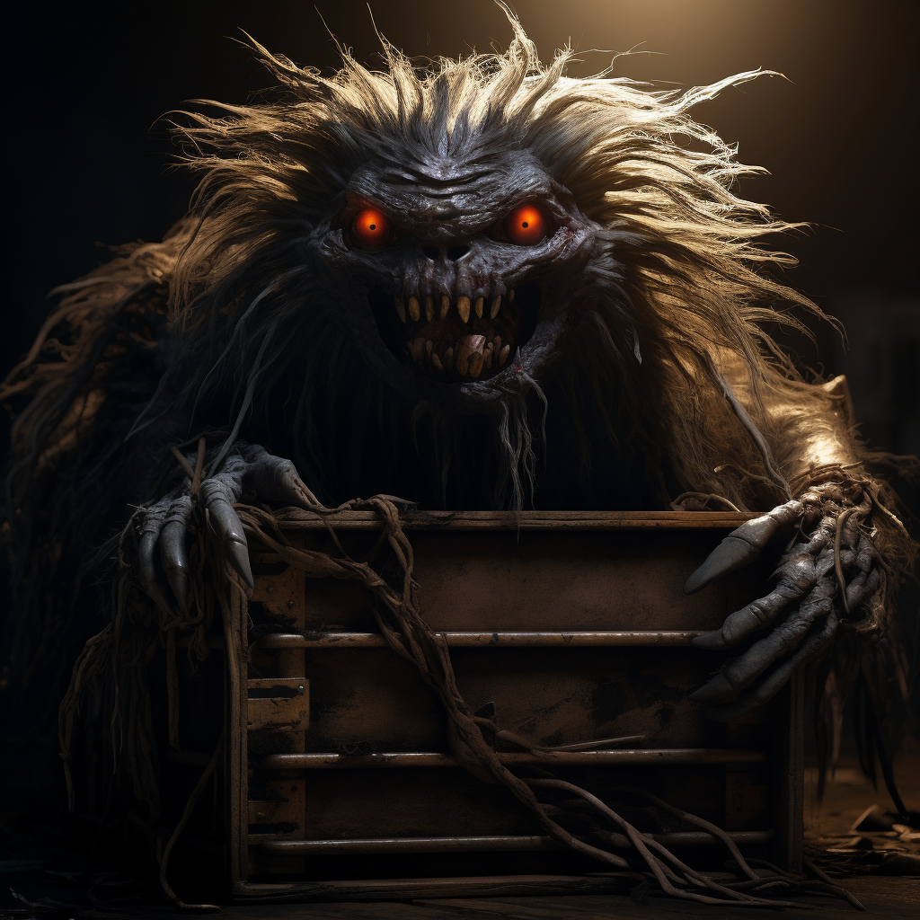 An AI image of a famous film monster