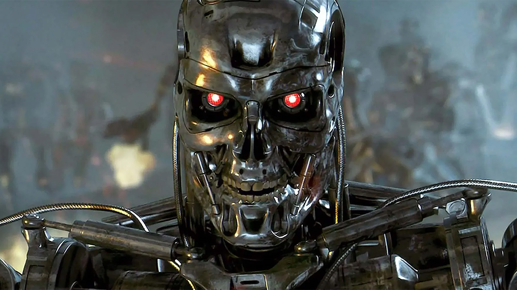 An image of a Terminator robot