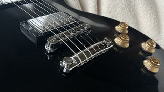 Gibson Les Paul Studio in Ebony with a top-wrapped tailpiece