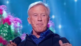 John Elway after being unmasked on The Masked Singer