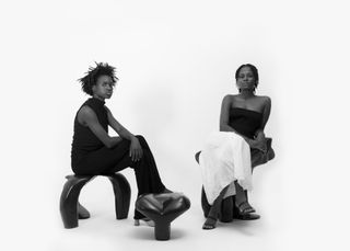 A portrait of Elodie Dérond and Tania Doumbe Fines, the duo behind design studio Ibyane