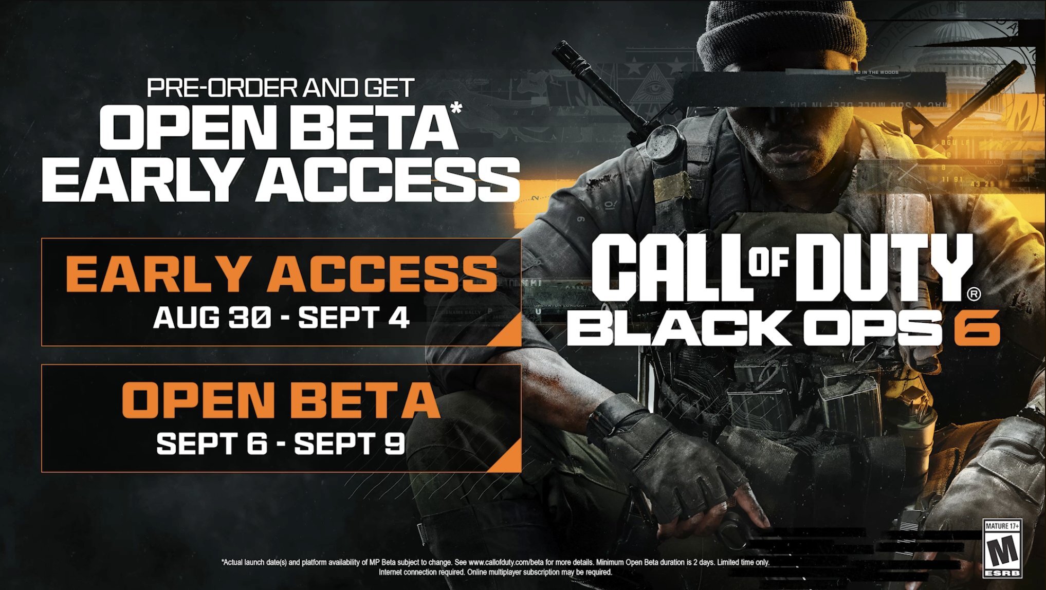 Call of Duty Black Ops 6 beta dates revealed, and for the first time it's happening at the same time on PlayStation, Xbox, and PC