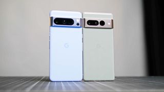 Google Pixel 8 Pro vs Pixel 7 Pro next to one another.