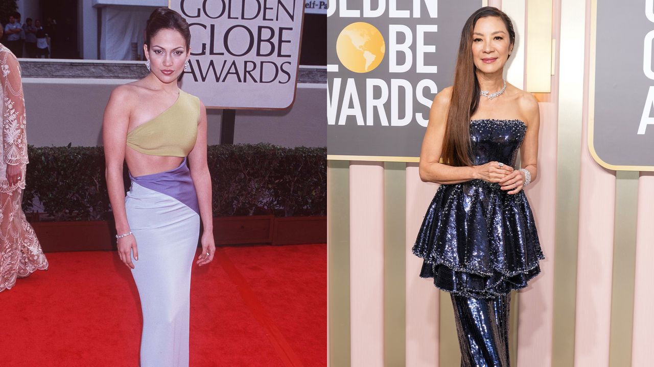 best golden globes dresses j lo michelle yeoh