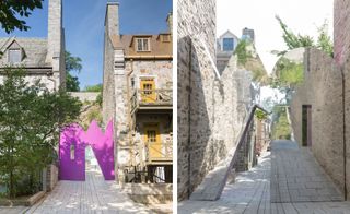 Petit Vie, a site specific installation which bridges the space between two stone houses