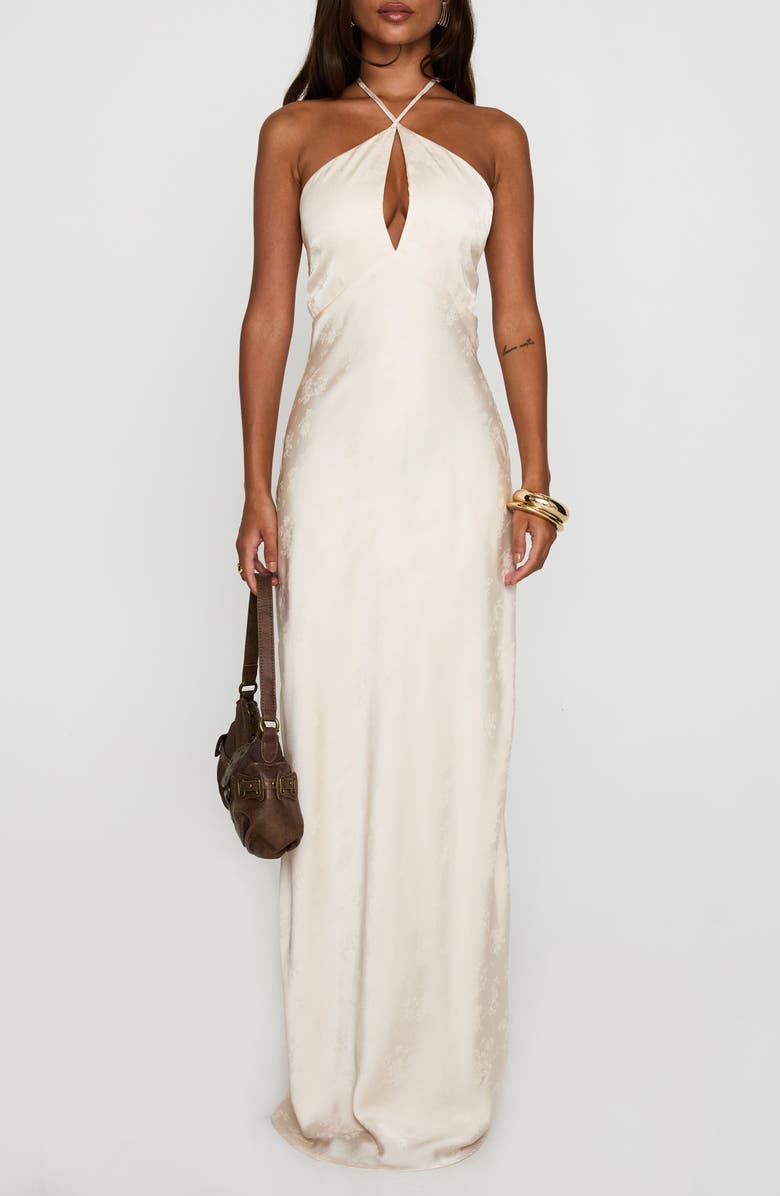 Limosina Halter Satin Gown