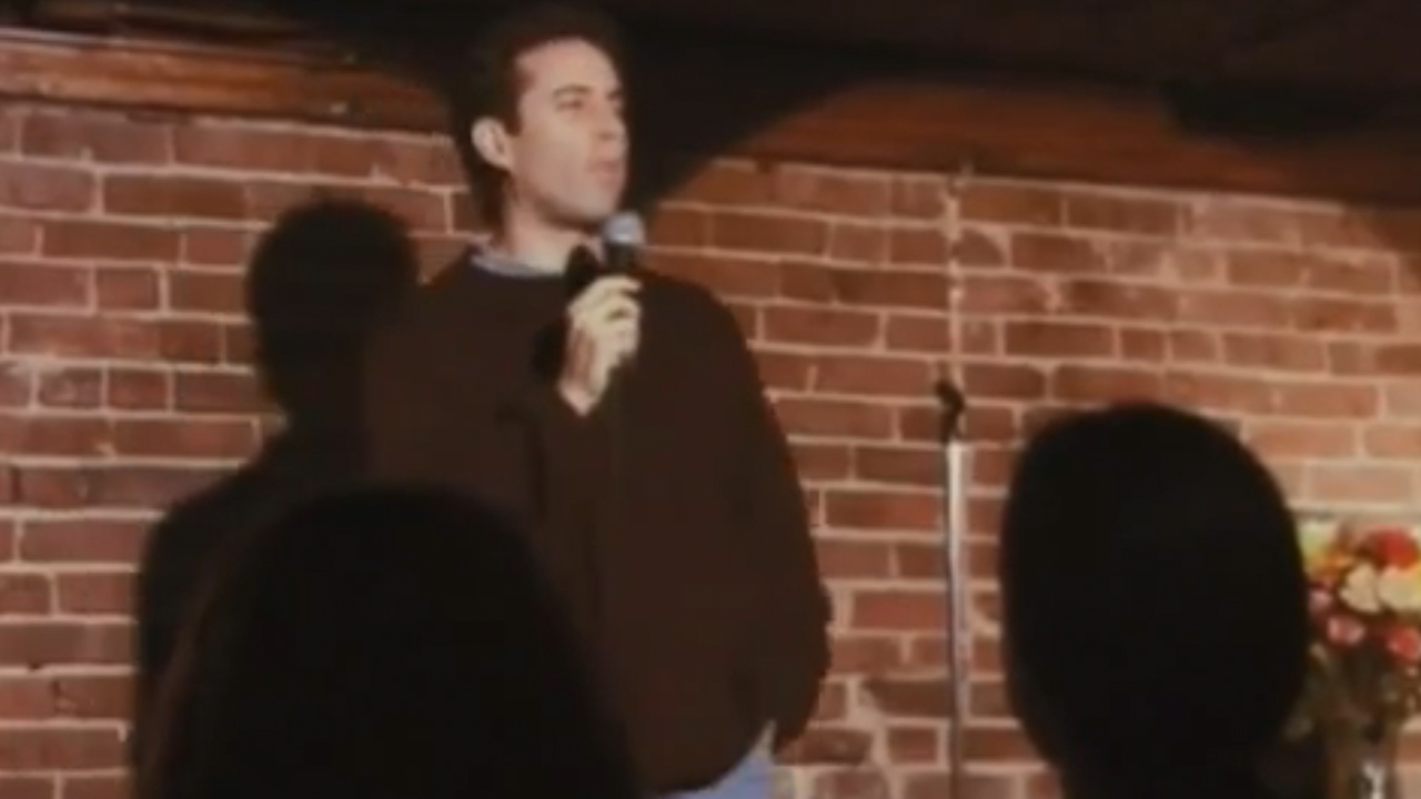 Jerry Seinfeld performing standup