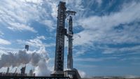 SpaceX conducts a launch rehearsal with its first Starship V3 megarocket at its Starbase site in South Texas on May 11, 2026.