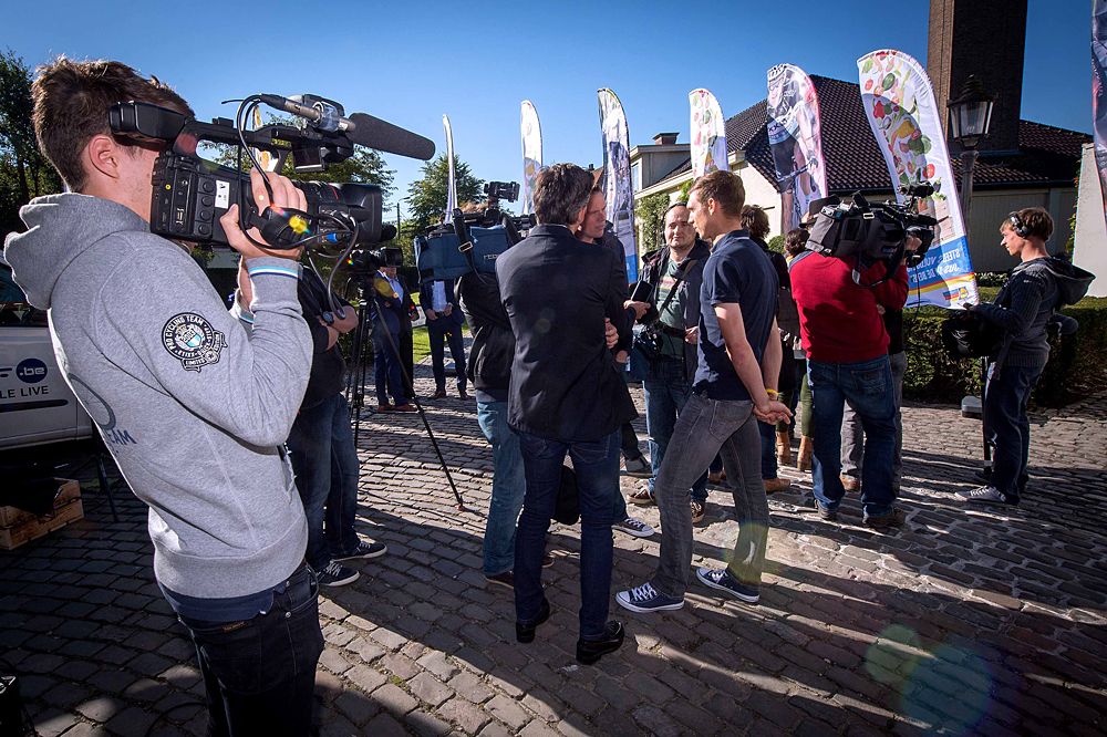 Meet the press at the announcement of Lidl as a sponsor of the Etixx-QuickStep team