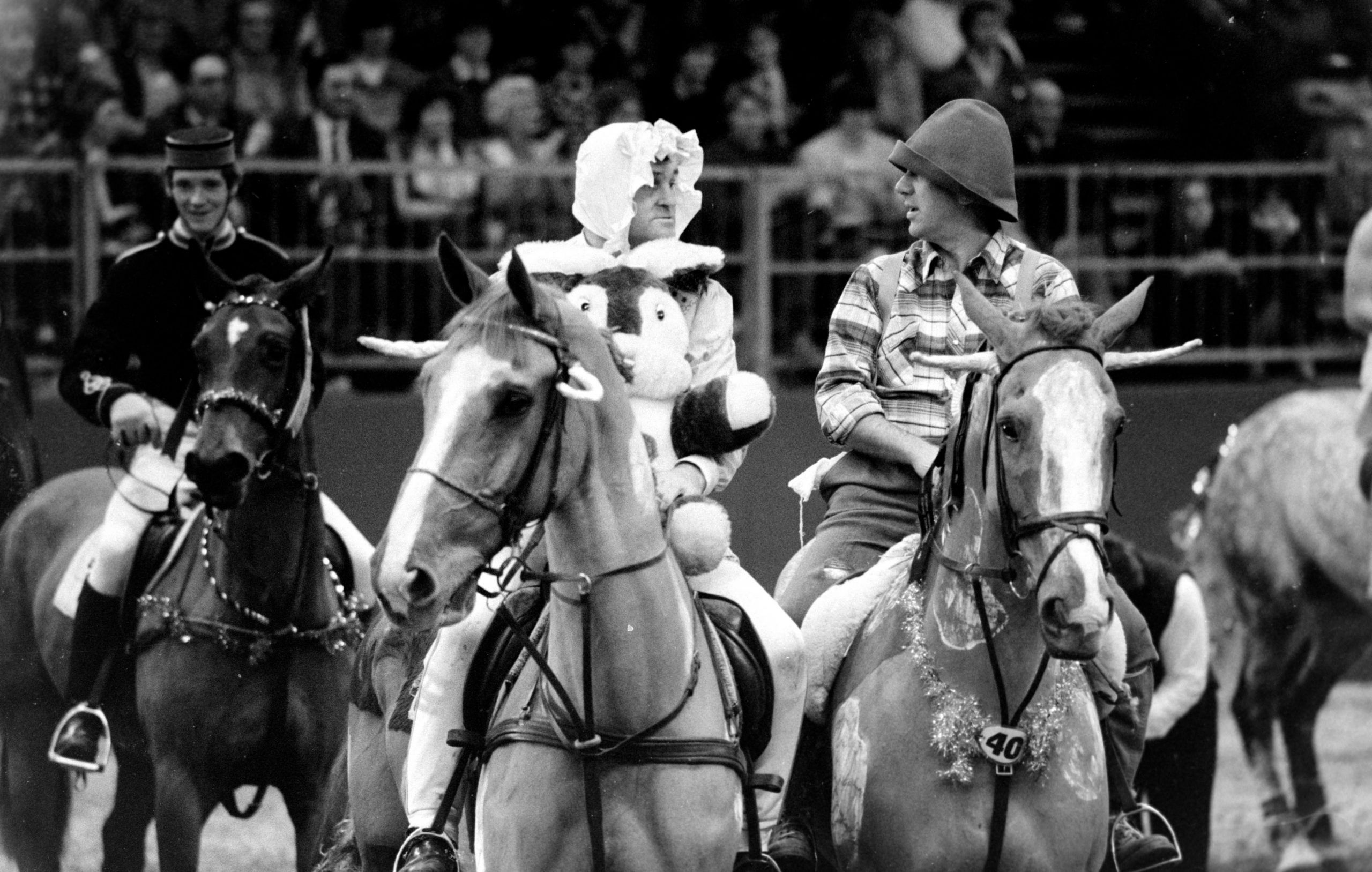 Olympia fancy dress competition: Harvey Smith and David Broome