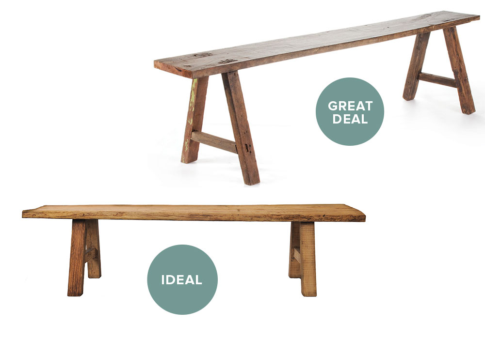 wooden benches