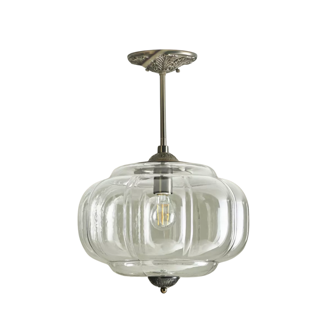 Anthropologie, The Eloise Scallop Glass Indoor/Outdoor Semi-Flush Mount Pendant Light