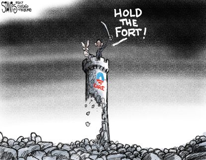 Political cartoon U.S. Democrats Obamacare