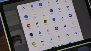 App drawer on Pixel Tablet