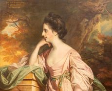 Lady Bridges by Francis Cotes, George Plumtre's favourite painting, which hangs at Goodnestone House.