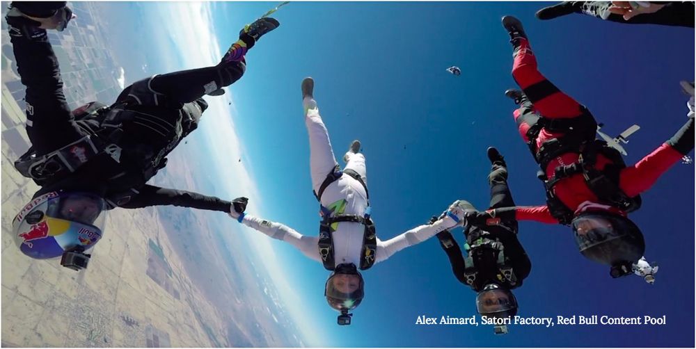 All-women vertical skydiving formation