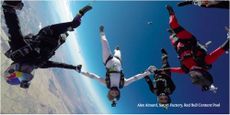 All-women vertical skydiving formation