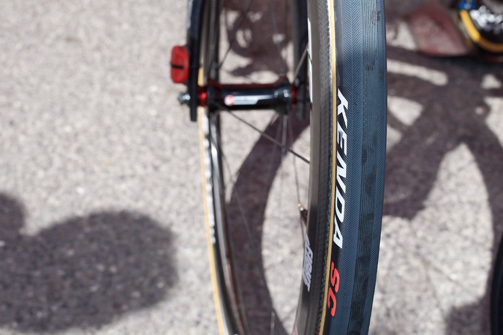 Bouhanni is rolling on Kenda SC tyres for the Dauphine