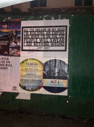 A poster in New York