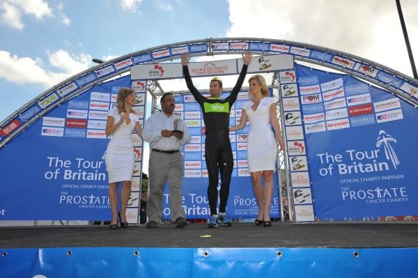 Greg Henderson (Team Sky) on the podium