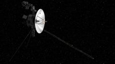 Here, an illustration of the interstellar spacecraft Voyager 2.