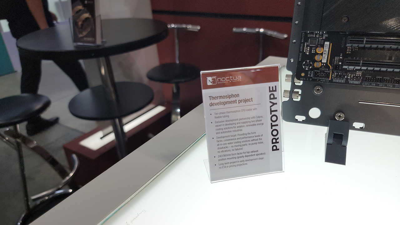 Noctua pumpless AIO liquid cooler prototype