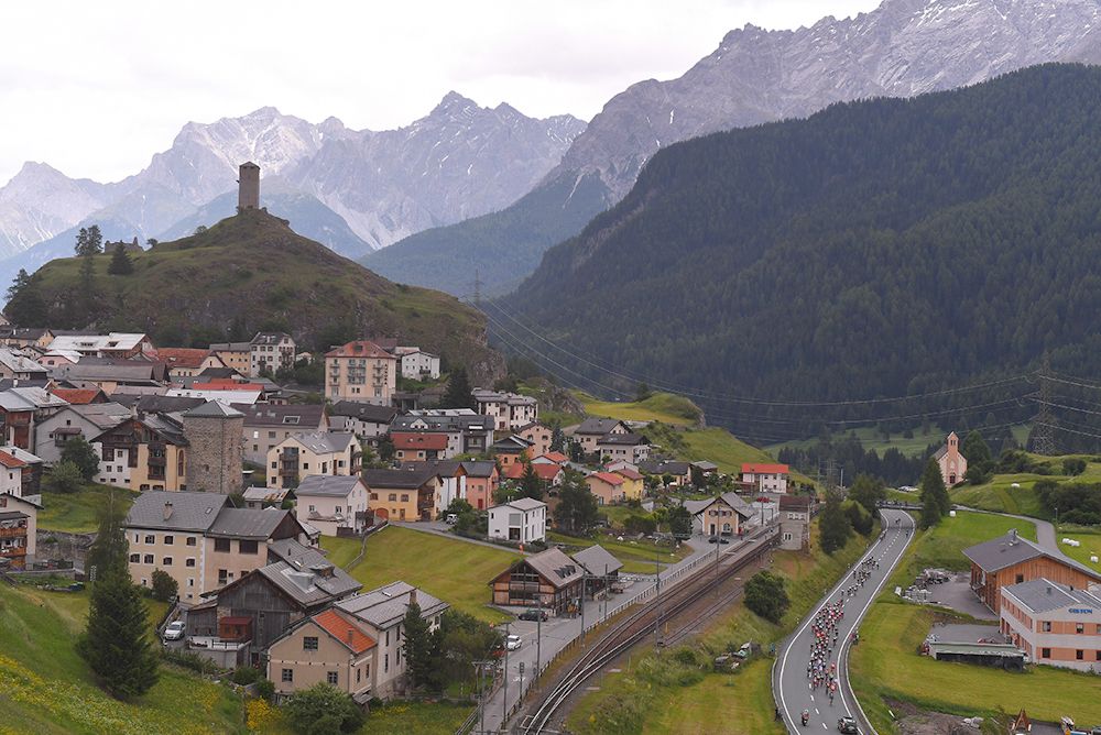 Scenery along the route of stage 7 at Tour de Suisse