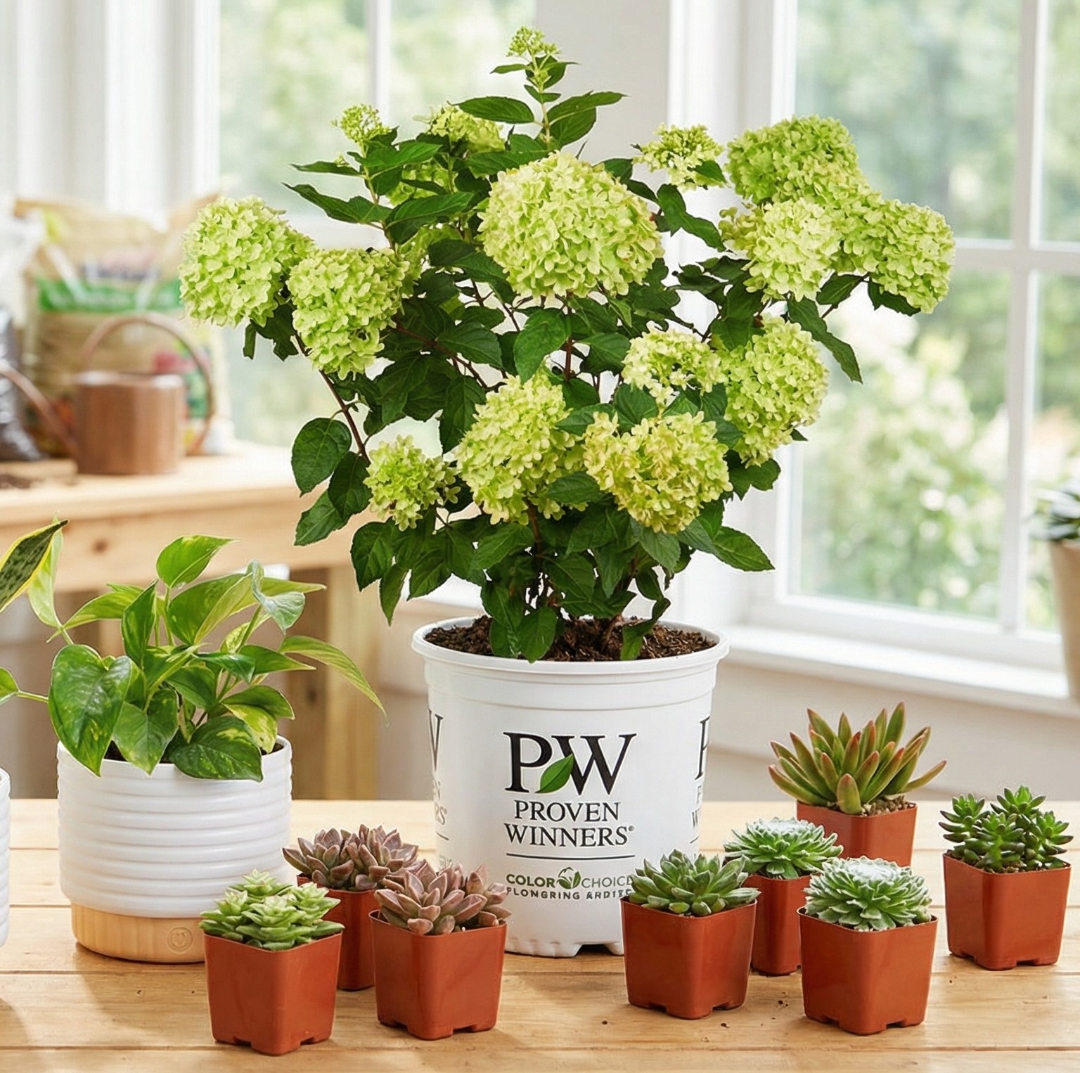 An assortment of plants from Amazon.