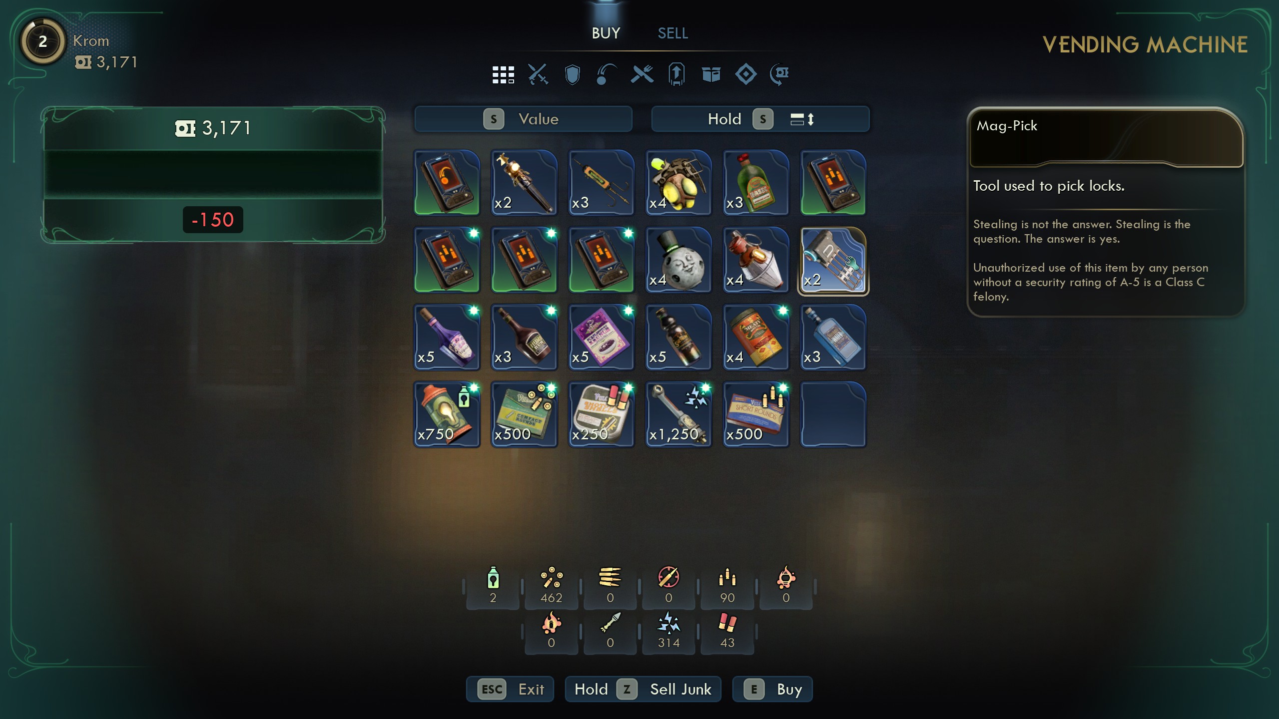 Outer Worlds 2 Mag-Picks in a vending machine