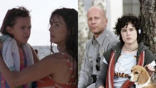Rumer Willis with Demi Moore in Striptease and with Bruce Willis in Hostage