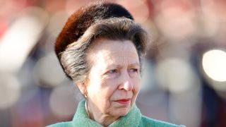 Princess Anne, Princess Royal represents Her Majesty The Queen as the Reviewing Officer during The Sovereign's Parade