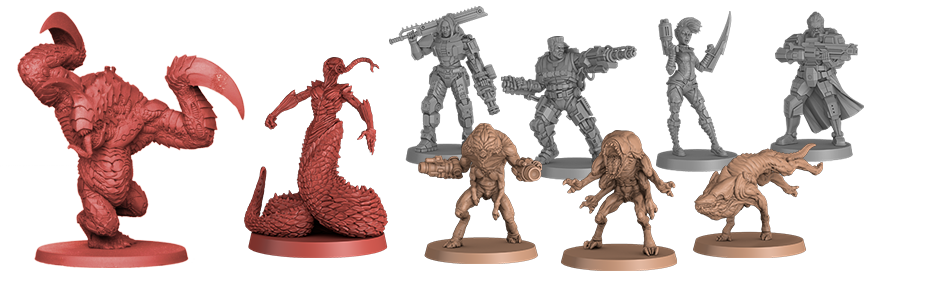 Some of the minis from Project Elite