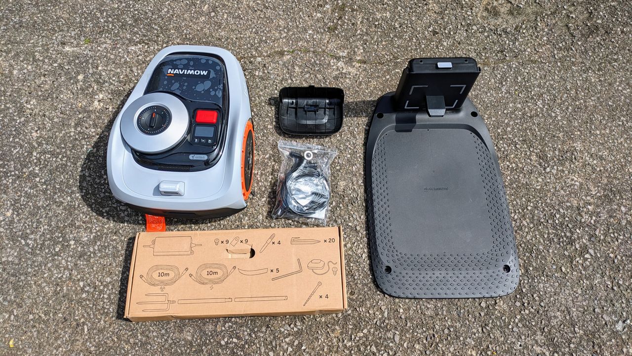 Segway Navimow i105N Robot Lawn Mower being tested in writer's home